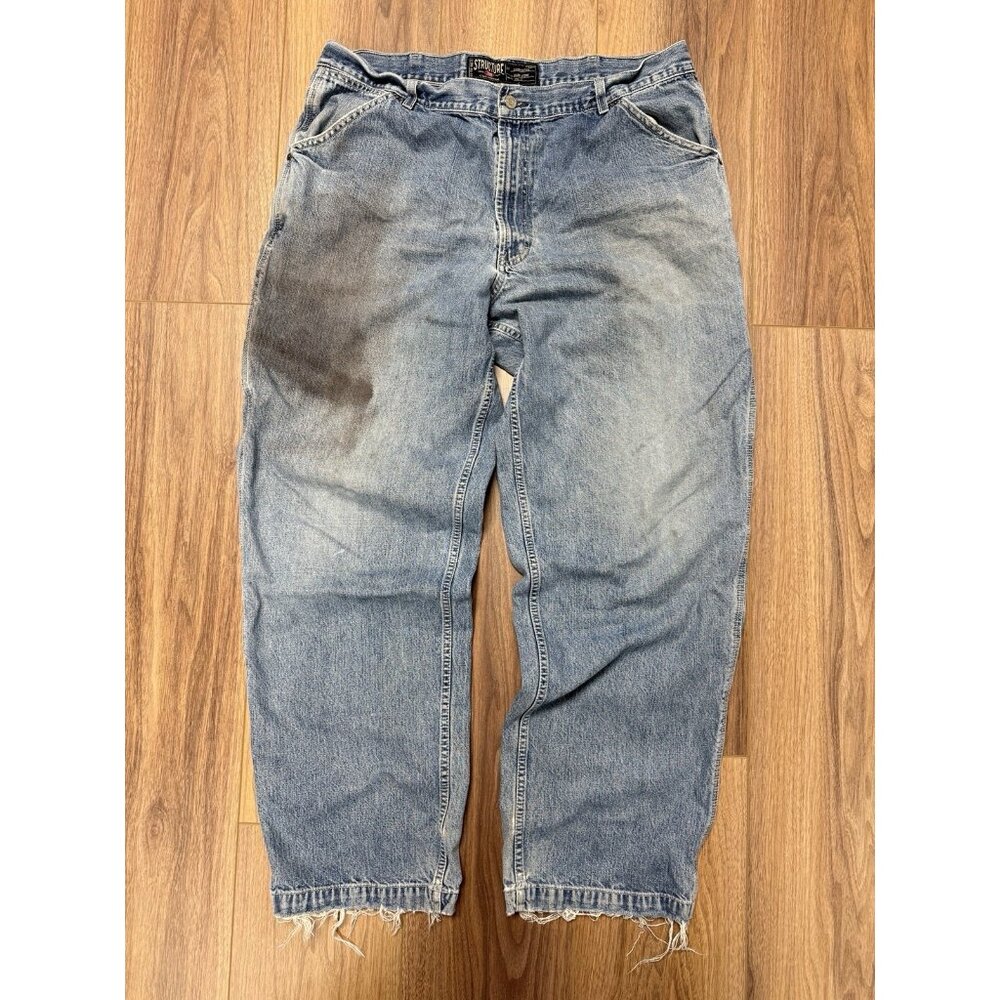 Vintage Structure Carpenter Jeans Mens 38x32 Blue Y2K Baggy
